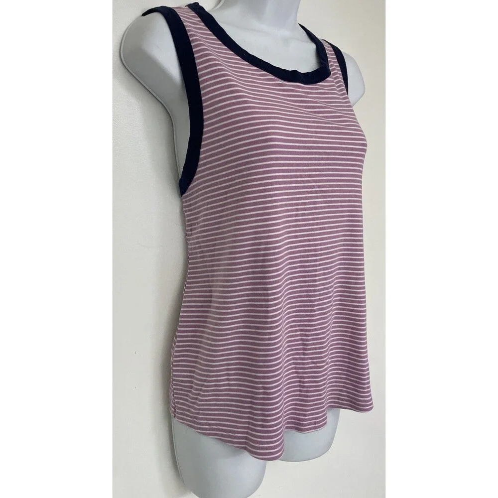 WOMEN'S OLD NAVy  STRIPE RIB-KNIT TANK TOP - SIZE XL  Petite B16 - Picture 2 of 5